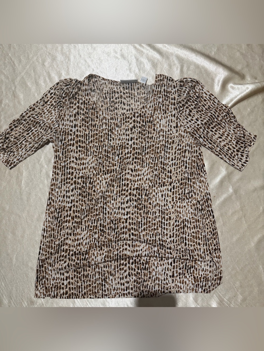 Susan Graver Print Liquid Knit Top small a638784